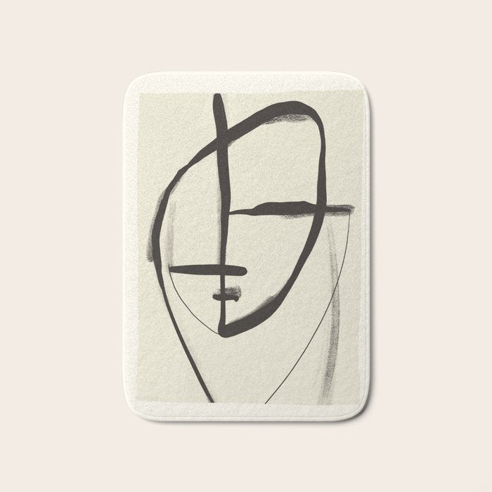 Modern Abstract Art Face 18 Bath Mat Gallery Image 1