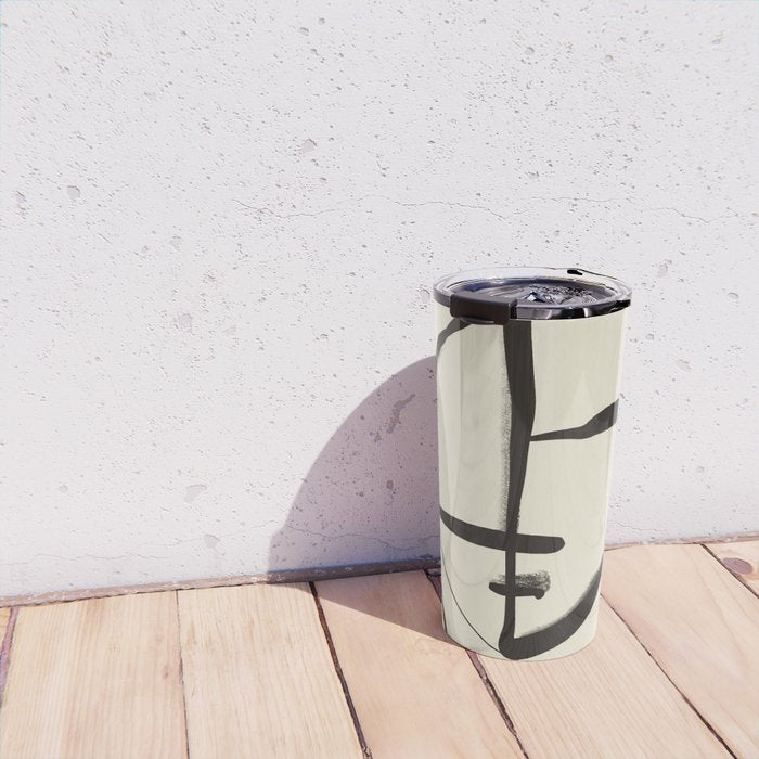 Modern Abstract Art Face 18 Travel Mug Gallery Image 4