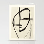 Modern Abstract Art Face 18 Stationery Card Gallery Image 2