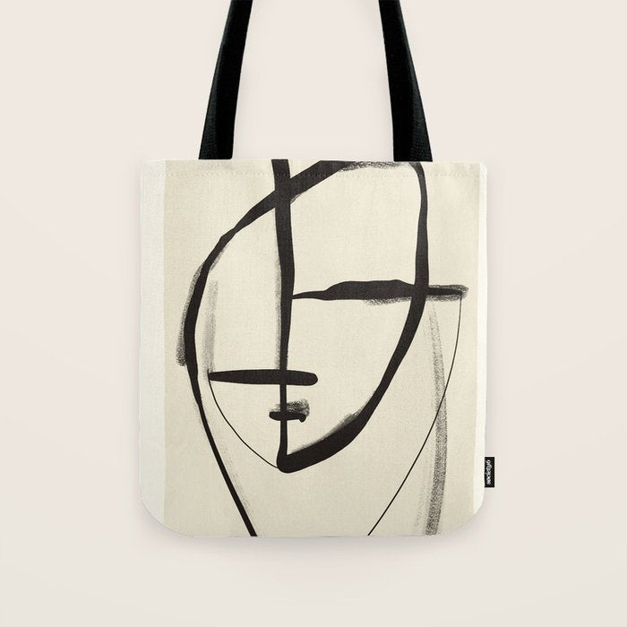 Modern Abstract Art Face 18 Tote Bag Gallery Image 1