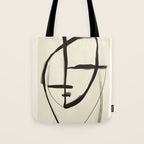 Modern Abstract Art Face 18 Tote Bag Gallery Image 1