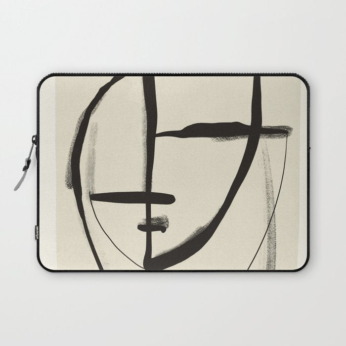 Modern Abstract Art Face 18 Laptop Sleeve Gallery Image 1
