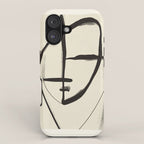 Modern Abstract Art Face 18 iPhone Case Gallery Image 1