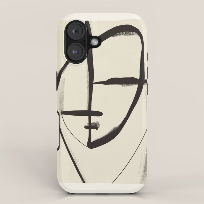 Modern Abstract Art Face 18 iPhone Case Gallery Image 1