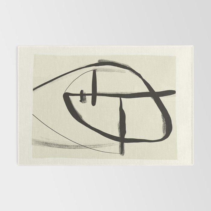Modern Abstract Art Face 18 Rug Gallery Image 2