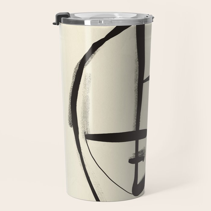 Modern Abstract Art Face 18 Travel Mug Gallery Image 3