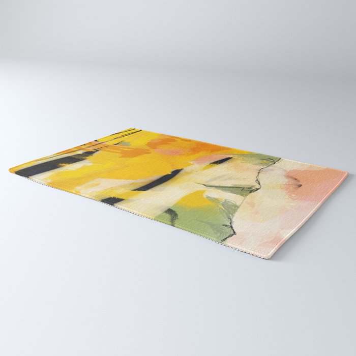 landscape abtract - paysage jaune Rug Gallery Image 3