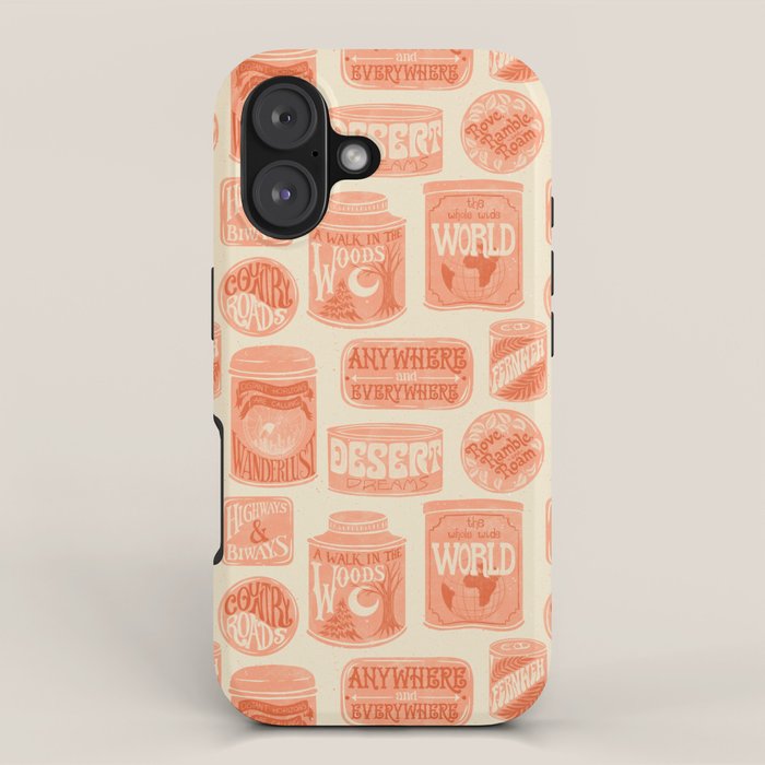 Vagabondâs Cupboard - peach and cream iPhone Case Gallery Image 1