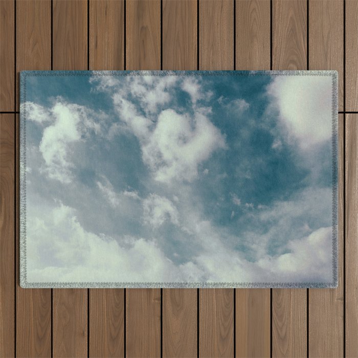 Soft Dreamy Cloudy Sky Outdoor Rug