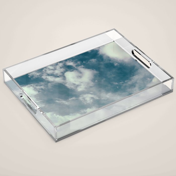 Soft Dreamy Cloudy Sky Acrylic Tray Gallery Image 1