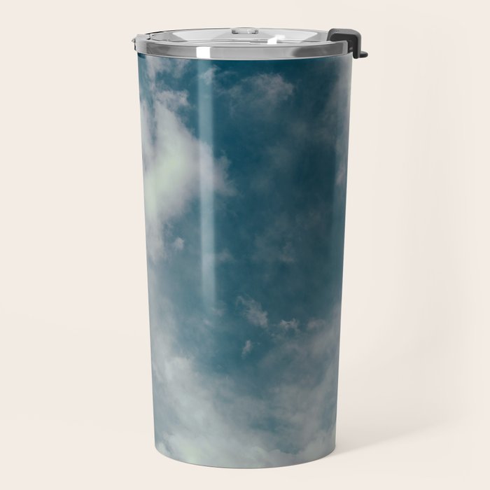 Soft Dreamy Cloudy Sky Travel Mug Gallery Image 2