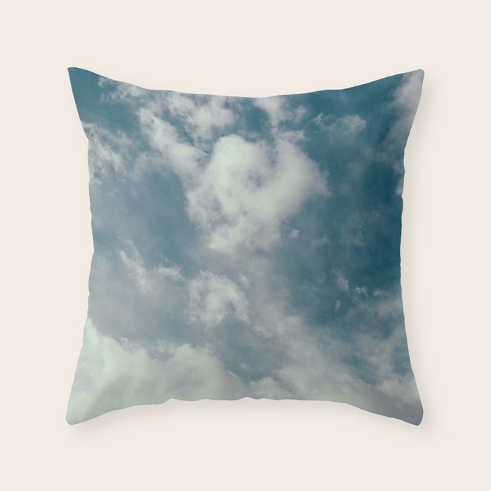 Soft Dreamy Cloudy Sky Throw Pillow Gallery Image 6