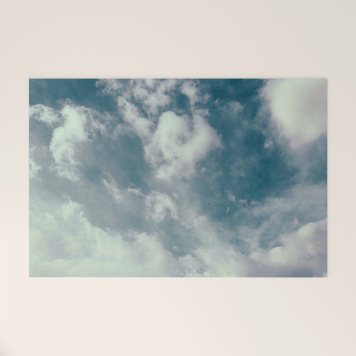 Soft Dreamy Cloudy Sky Welcome Mat Gallery Image 1