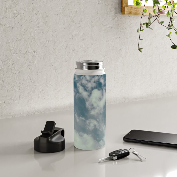 Soft Dreamy Cloudy Sky Water Bottle Gallery Image 4