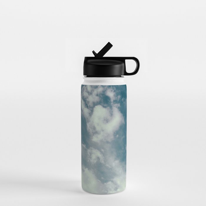 Soft Dreamy Cloudy Sky Water Bottle Gallery Image 1