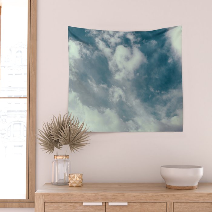 Soft Dreamy Cloudy Sky Wall Tapestry Gallery Image 2