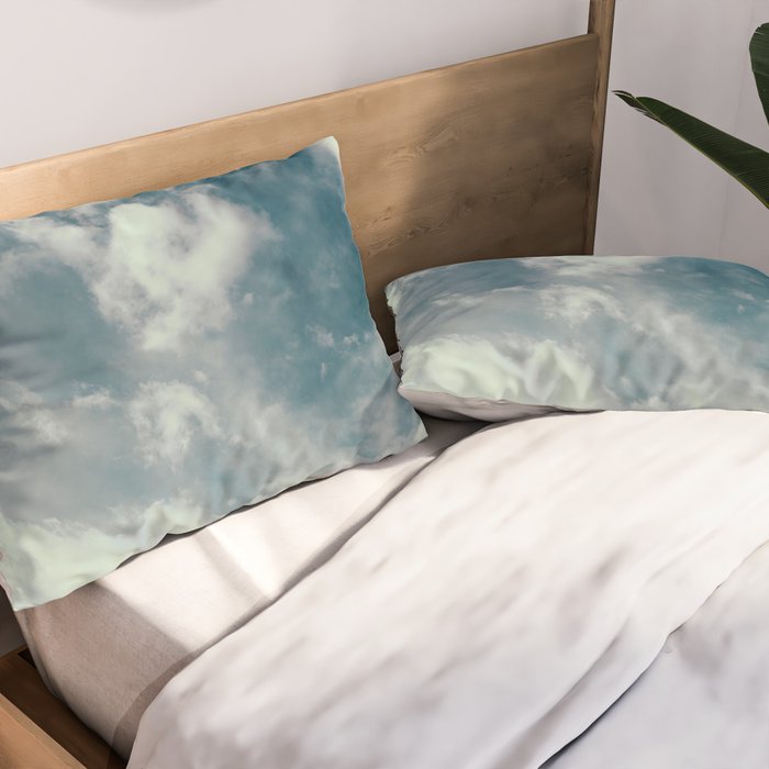 Soft Dreamy Cloudy Sky Pillow Sham Gallery Image 2