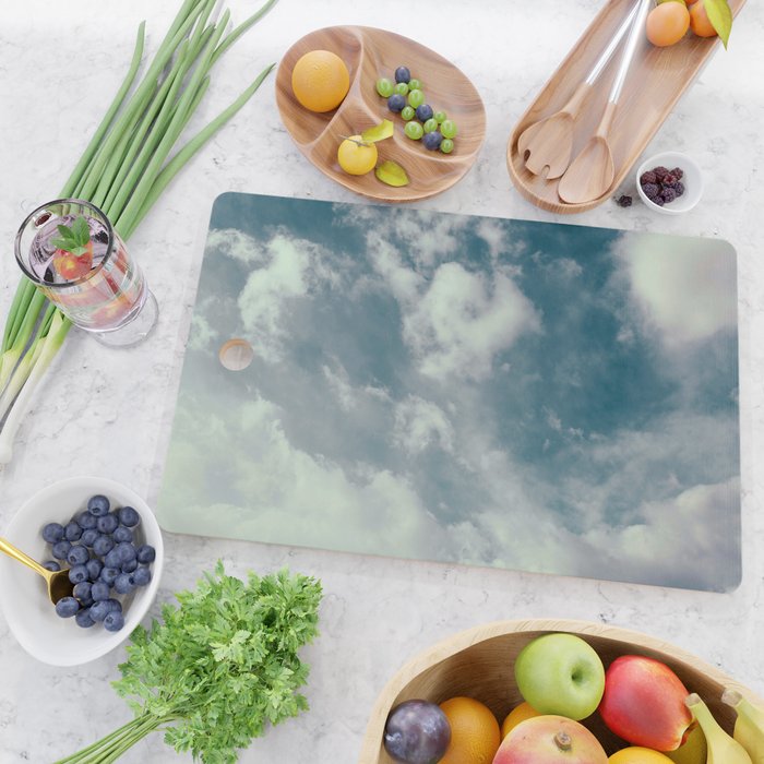 Soft Dreamy Cloudy Sky Cutting Board Gallery Image 2