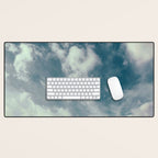 Soft Dreamy Cloudy Sky Desk Mat Gallery Image 1