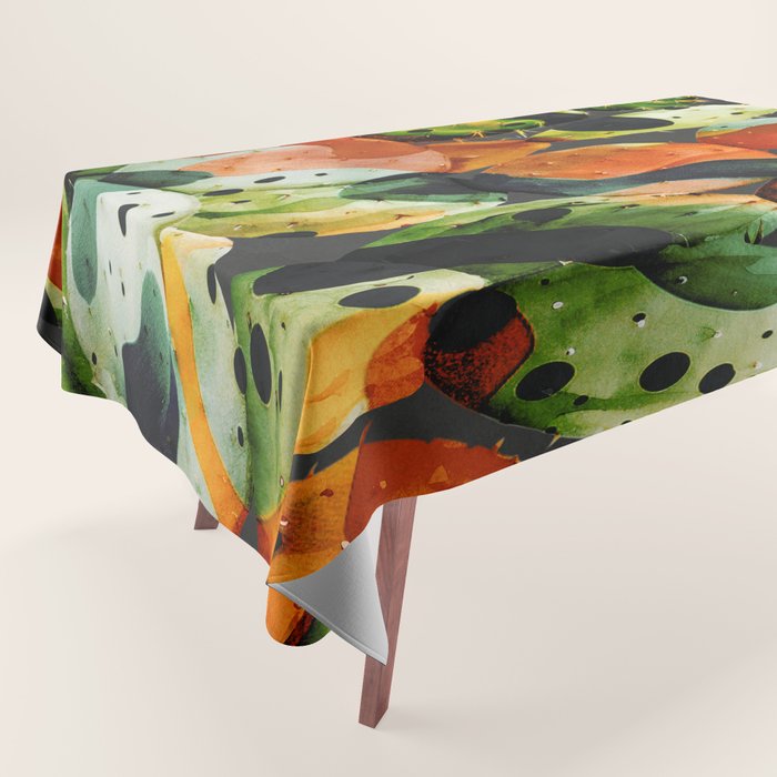Abstract Modern Cactus 2 Tablecloth Gallery Image 1