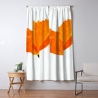 One And Only - Orange Poppy White Background #decor #society6 #buyart Window Curtain Gallery Image 5