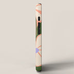 Oh, Daisy! Peach, off-white, purple and green iPhone Case Gallery Image 2