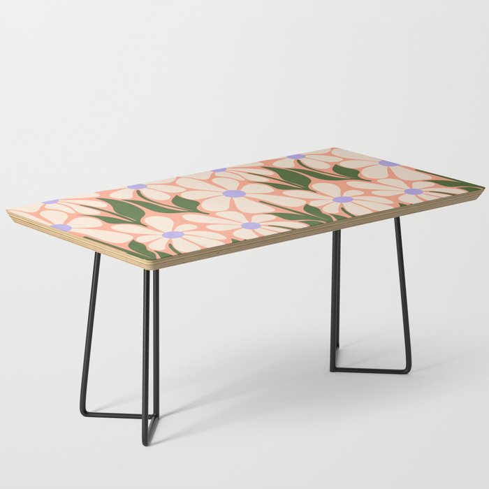 Oh, Daisy! Peach, off-white, purple and green Coffee Table Gallery Image 1