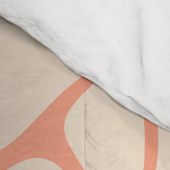 Oh, Daisy! Peach, off-white, purple and green Comforter Gallery Image 4