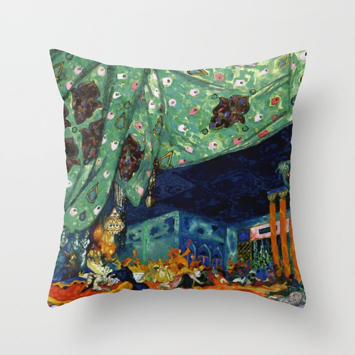 Scheherazade Rimsky-Korsakov Ballet Léon Bakst Throw Pillow Gallery Image 6