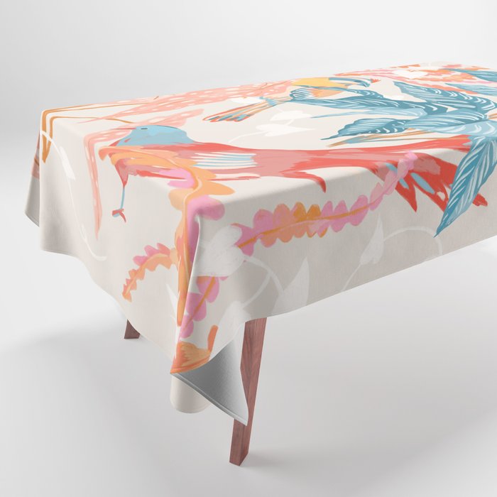 Birds and Plants Tablecloth Gallery Image 1