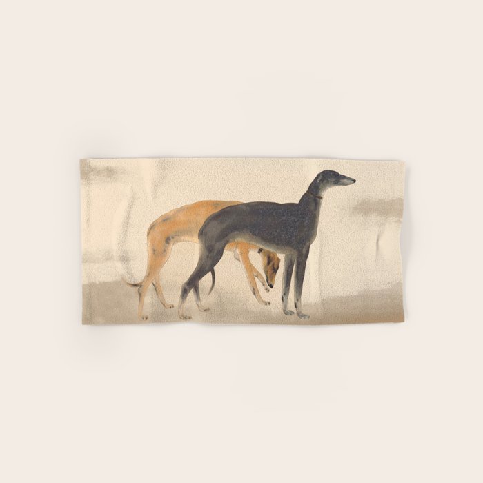 Two Sighthounds Bath Towel Gallery Image 1