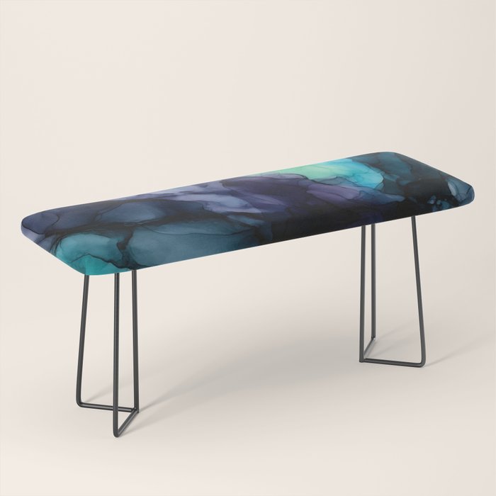 Sweet Pea Pastel Abstract Chaos | Calming Fluid Art Bench Gallery Image 1