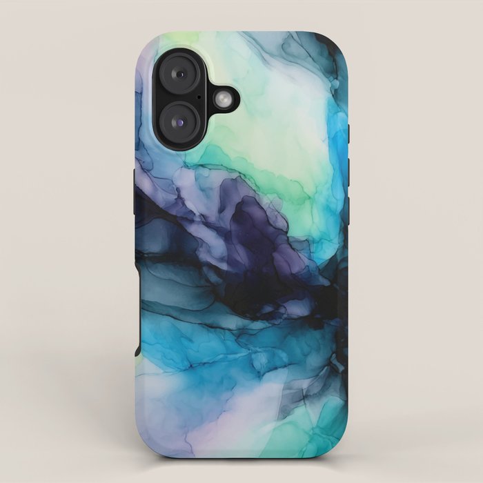 Sweet Pea Pastel Abstract Chaos | Calming Fluid Art iPhone Case Gallery Image 1
