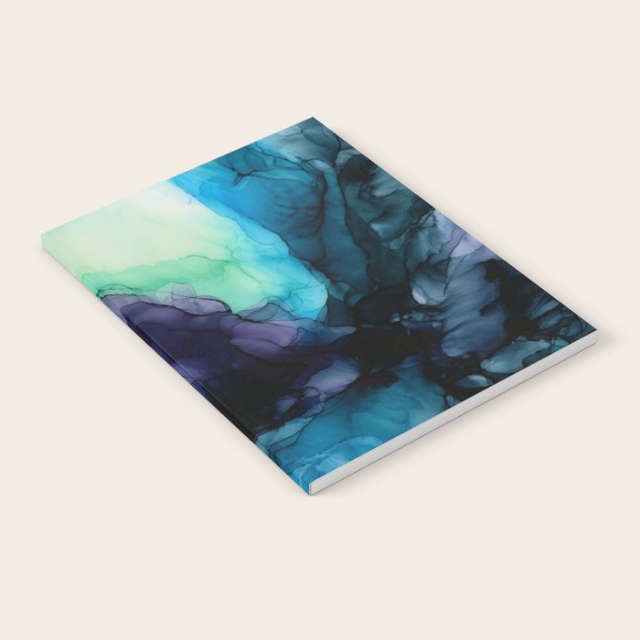 Sweet Pea Pastel Abstract Chaos | Calming Fluid Art Notebook Gallery Image 1