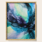 Sweet Pea Pastel Abstract Chaos | Calming Fluid Art Serving Tray Gallery Image 1