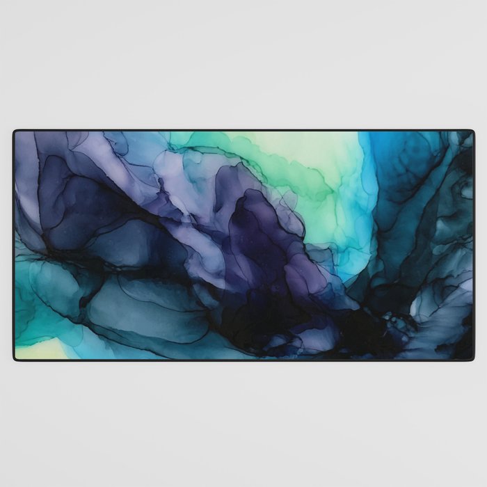 Sweet Pea Pastel Abstract Chaos | Calming Fluid Art Desk Mat Gallery Image 3