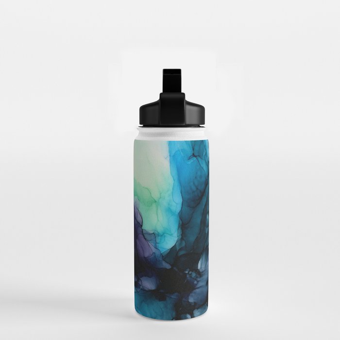 Sweet Pea Pastel Abstract Chaos | Calming Fluid Art Water Bottle Gallery Image 2