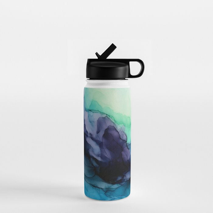 Sweet Pea Pastel Abstract Chaos | Calming Fluid Art Water Bottle Gallery Image 1