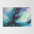 Sweet Pea Pastel Abstract Chaos | Calming Fluid Art Rug Gallery Image 2