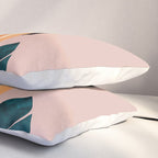 Sunday, Summer Swim Poolside Fashion, Bohemian Woman Sunbath Tan Bikini Monstera Tropical Travel Pillow Sham Gallery Image 3