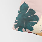 Sunday, Summer Swim Poolside Fashion, Bohemian Woman Sunbath Tan Bikini Monstera Tropical Travel Pillow Sham Gallery Image 4