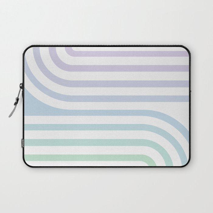 Bold Curvature Stripes XVII Laptop Sleeve Gallery Image 1