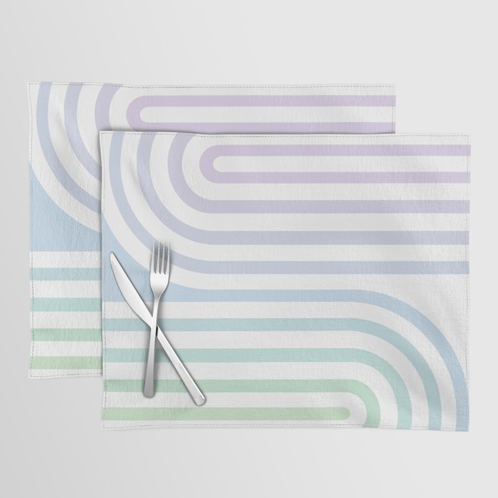 Bold Curvature Stripes XVII Placemat Gallery Image 1