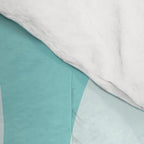 Modern Retro Liquid Swirl Abstract in Light Aqua Teal Blue Comforter Gallery Image 4