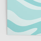 Modern Retro Liquid Swirl Abstract in Light Aqua Teal Blue Poster Gallery Image 3