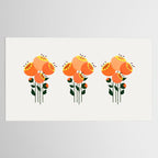 Orange Garden Flowers Tablecloth Gallery Image 2