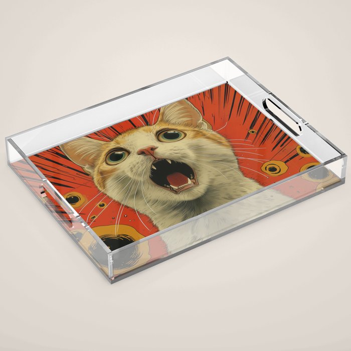 Shocked Cat I Acrylic Tray Gallery Image 1