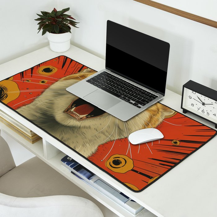 Shocked Cat I Desk Mat Gallery Image 2