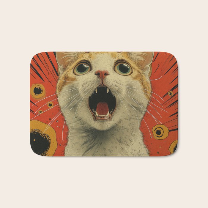 Shocked Cat I Bath Mat Gallery Image 1
