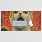 Shocked Cat I Desk Mat Gallery Image 1
